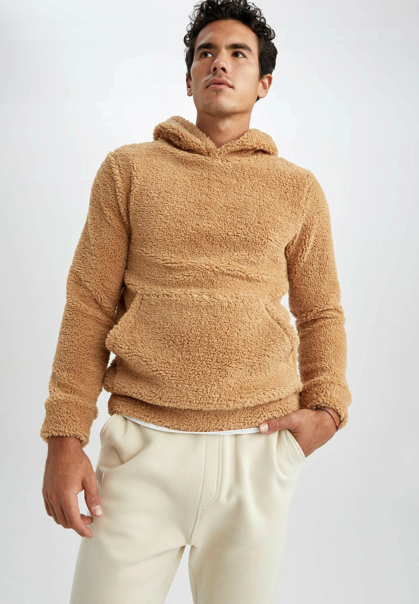 DeFacto Regular Fit - Hoodie - Brown 3 DeFacto Regular Fit - Hoodie - Brown