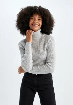 DeFacto Slim Fit - Trui - Grey