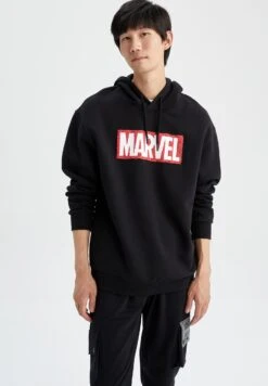 DeFacto Marvel Boxy Fit- Hoodie - Black