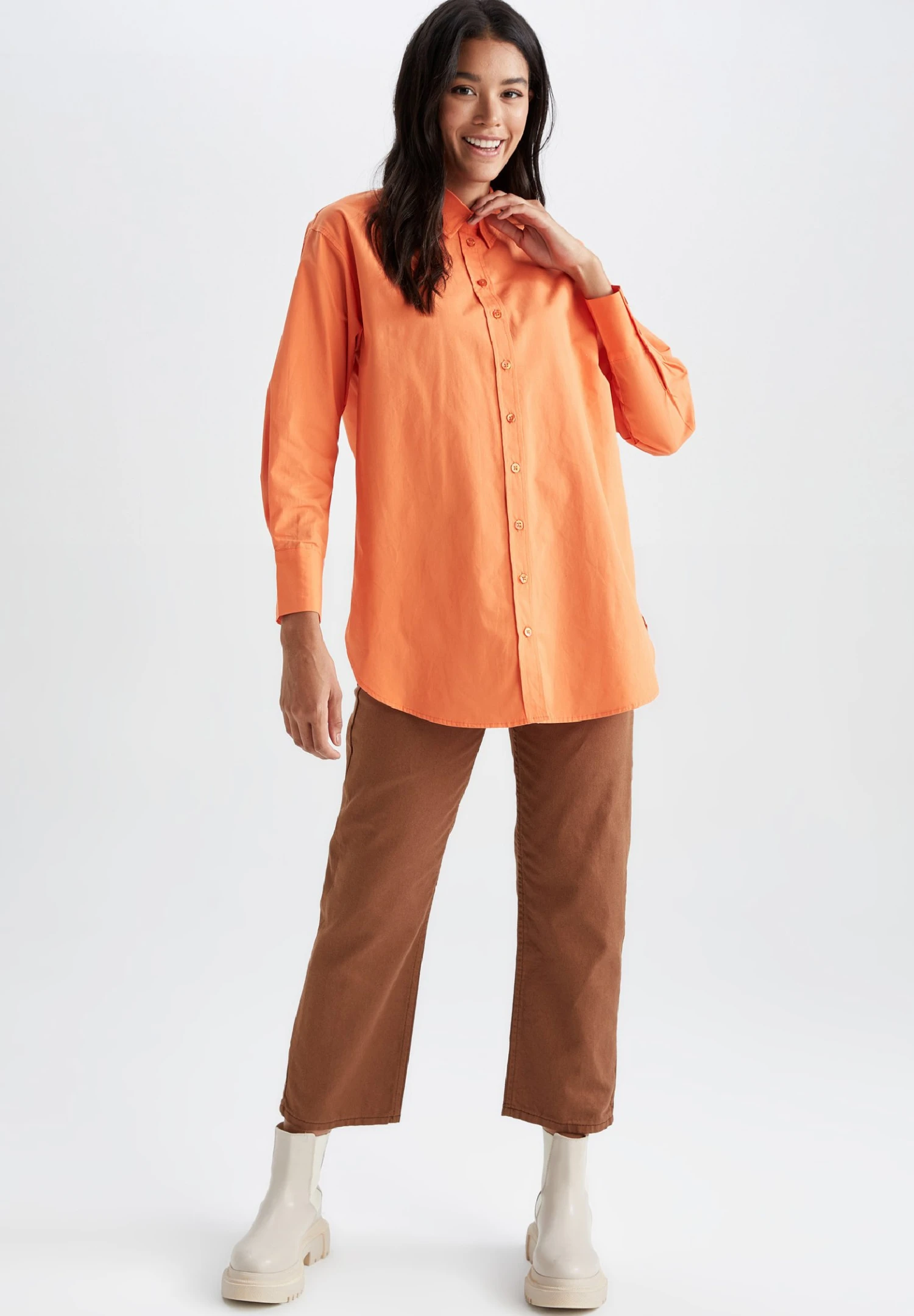 DeFacto Straight Leg Jeans - Brown 4 DeFacto Straight Leg Jeans - Brown - Afbeelding 2