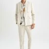 DeFacto Blazer - Ecru 2 DeFacto Blazer - Ecru -DeFacto 02c3d560137f4f85afc5d64c33cbce1f