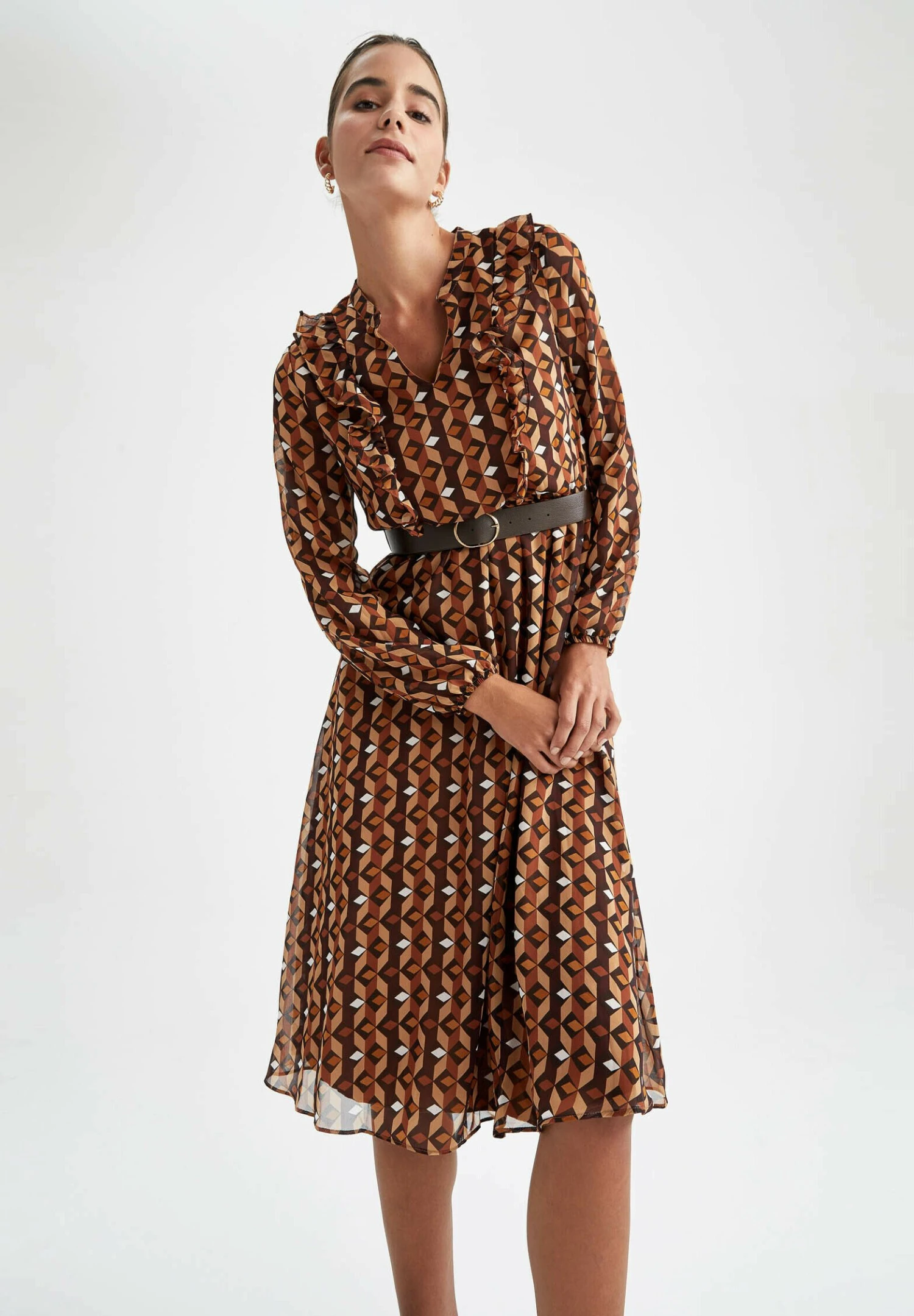 DeFacto Jurk - Brown 3 DeFacto Jurk - Brown