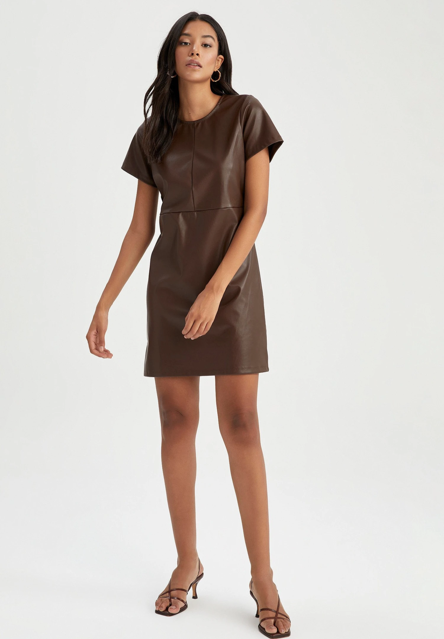 DeFacto A Line- Jurk - Brown 4 DeFacto A Line- Jurk - Brown - Afbeelding 2