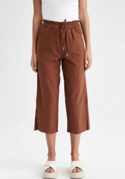 DeFacto Crop Wide Leg 3/4- Broek - Brown