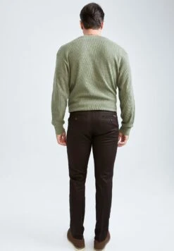 DeFacto Slim Fit- Chino - Brown -DeFacto 04319ded288f4e04b7b70199d772a206