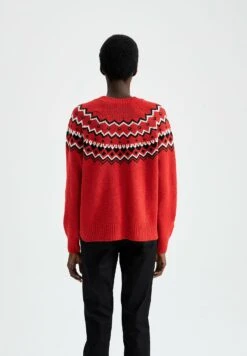 DeFacto Regular Fit Christmas Jumper - Trui - Red -DeFacto 052182d04faf472bb7db821cdf892ef6