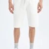DeFacto Regular Fit - Shorts - White -DeFacto 055af7df114347bab1518b281ad387e8