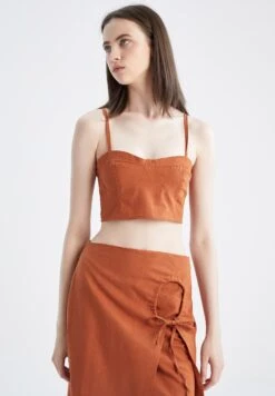 DeFacto Fitted- Top - Brown