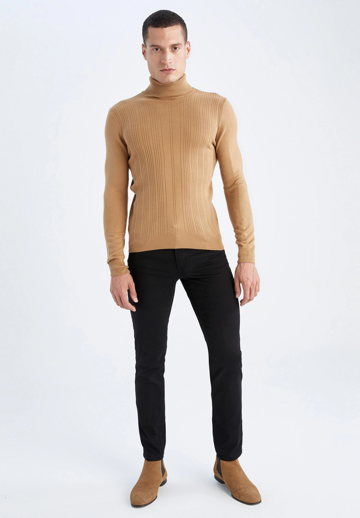 DeFacto Slim Fit- Trui - Beige 4 DeFacto Slim Fit- Trui - Beige - Afbeelding 2