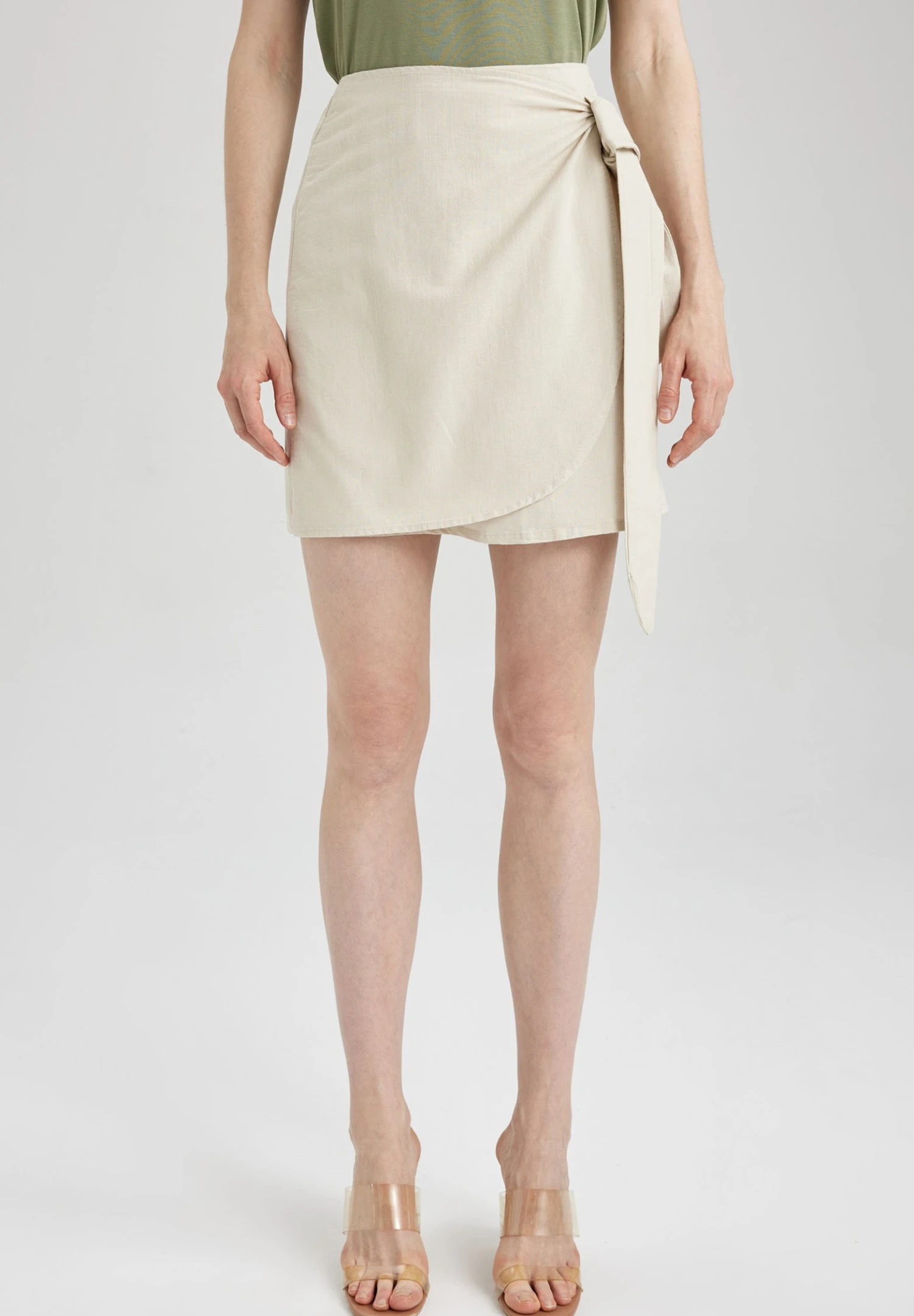 DeFacto Wikkelrok - Beige 3 DeFacto Wikkelrok - Beige