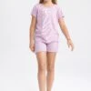 DeFacto 2Pack Regular Fit Set - Pyjama - Purple -DeFacto 083edbd0c6a846ca8c7aa02ba60c475f
