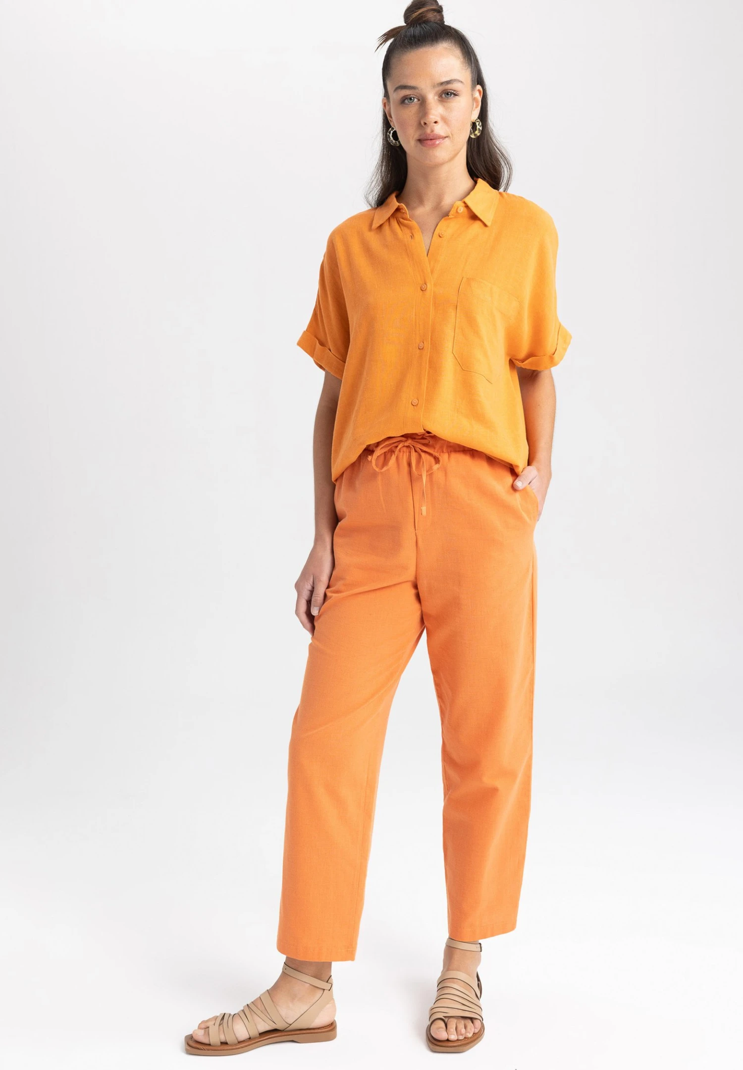 DeFacto Jogger Fit - Trainingsbroek - Orange 4 DeFacto Jogger Fit - Trainingsbroek - Orange - Afbeelding 2