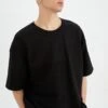 DeFacto Oversize Fit - T-Shirt Basic - Black 2 DeFacto Oversize Fit - T-Shirt Basic - Black -DeFacto 09008364539e47d0bcd4e1df8f412874