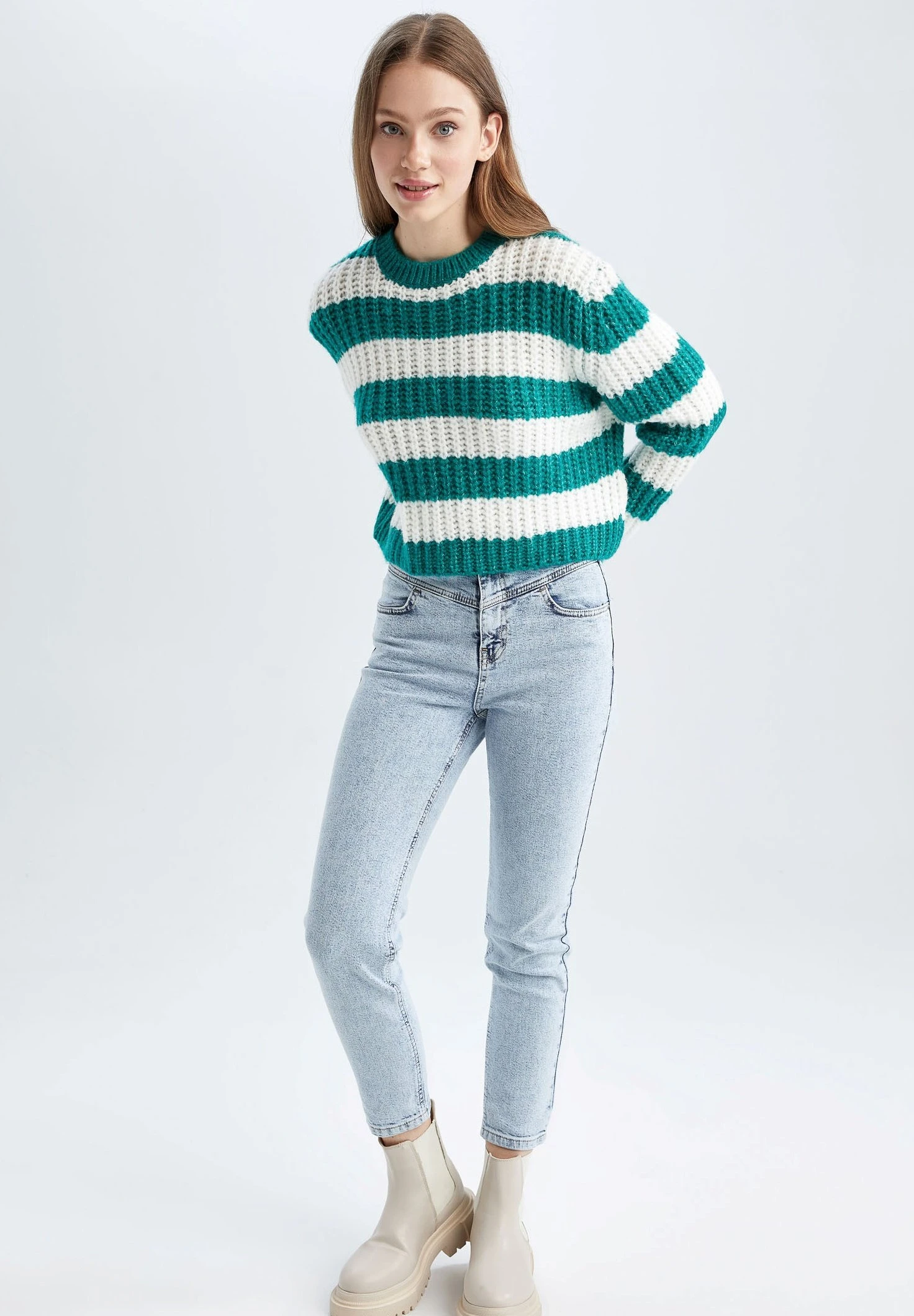 DeFacto Trui - Green 4 DeFacto Trui - Green - Afbeelding 2