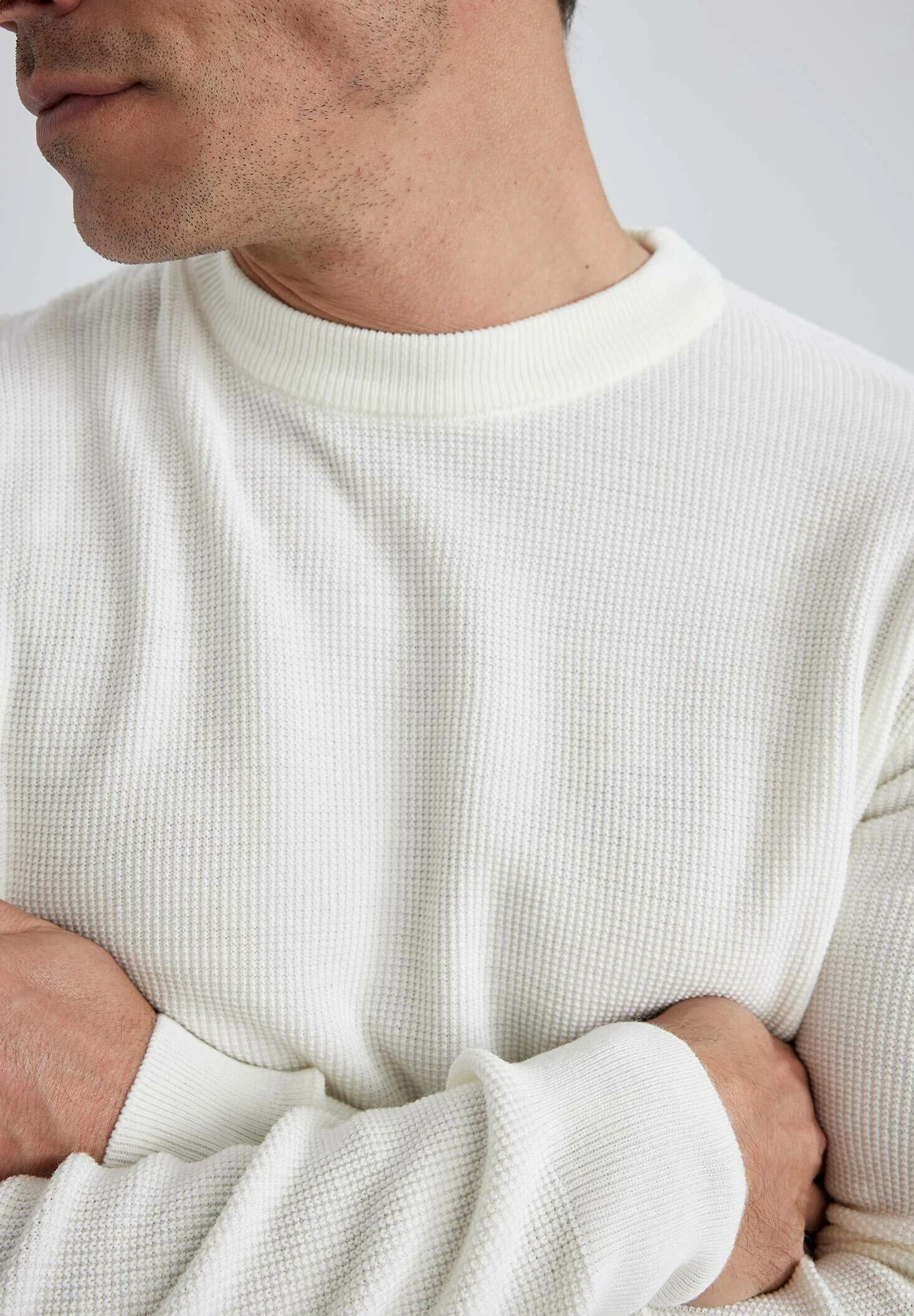 DeFacto Standard Fit - Trui - Ecru 6 DeFacto Standard Fit - Trui - Ecru - Afbeelding 4