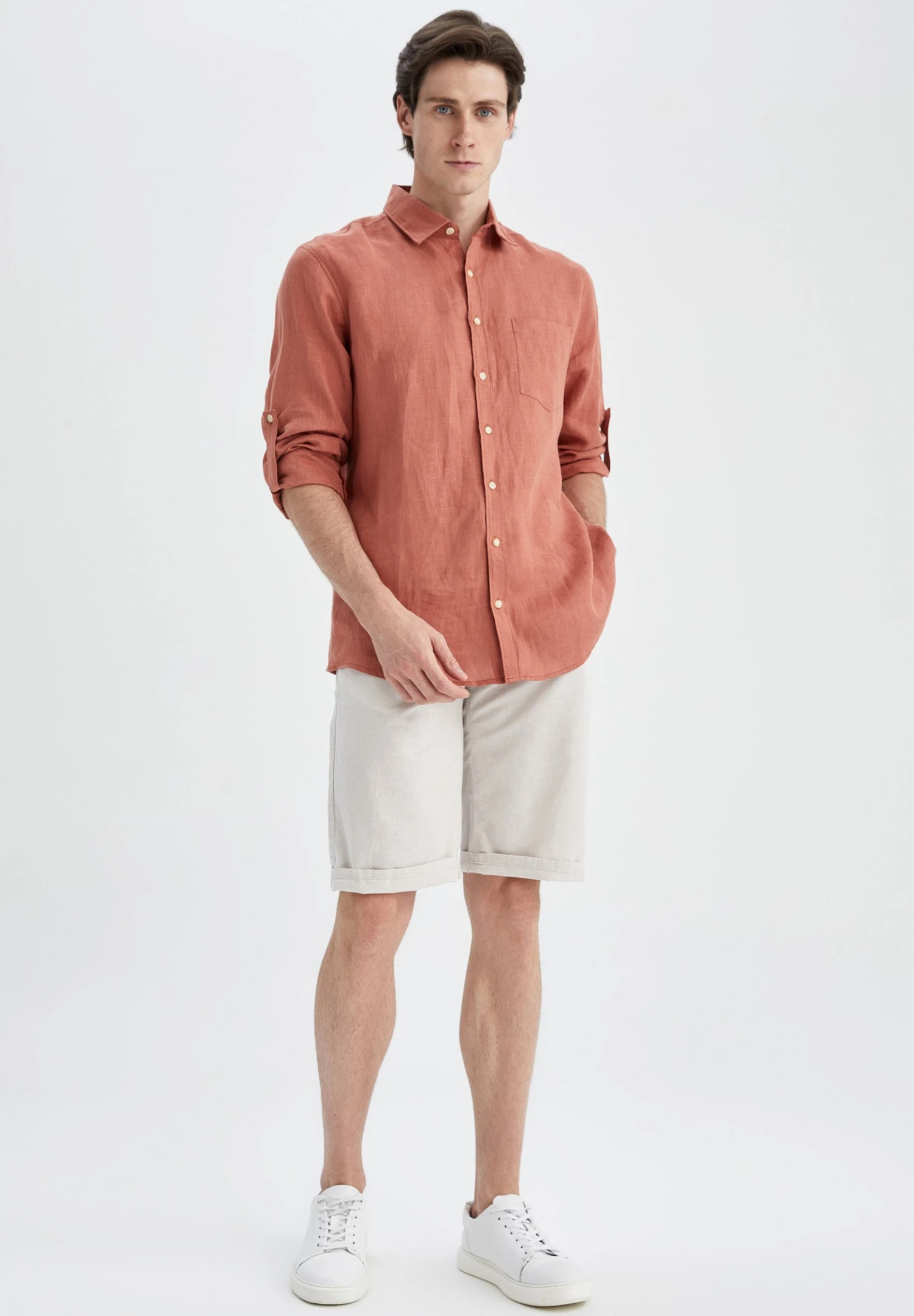 DeFacto Regular Fit- Shorts - Beige 4 DeFacto Regular Fit- Shorts - Beige - Afbeelding 2