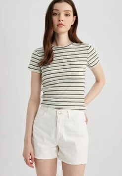 DeFacto T-Shirt Print - Khaki