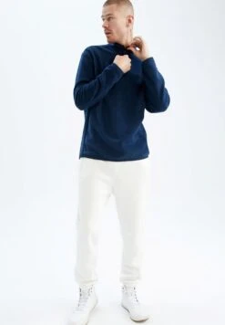 DeFacto Standart Fit - Fleece Trui - Indigo 8 DeFacto Standart Fit - Fleece Trui - Indigo -DeFacto 0d298e9c9b944120a2a83a680211fc1e