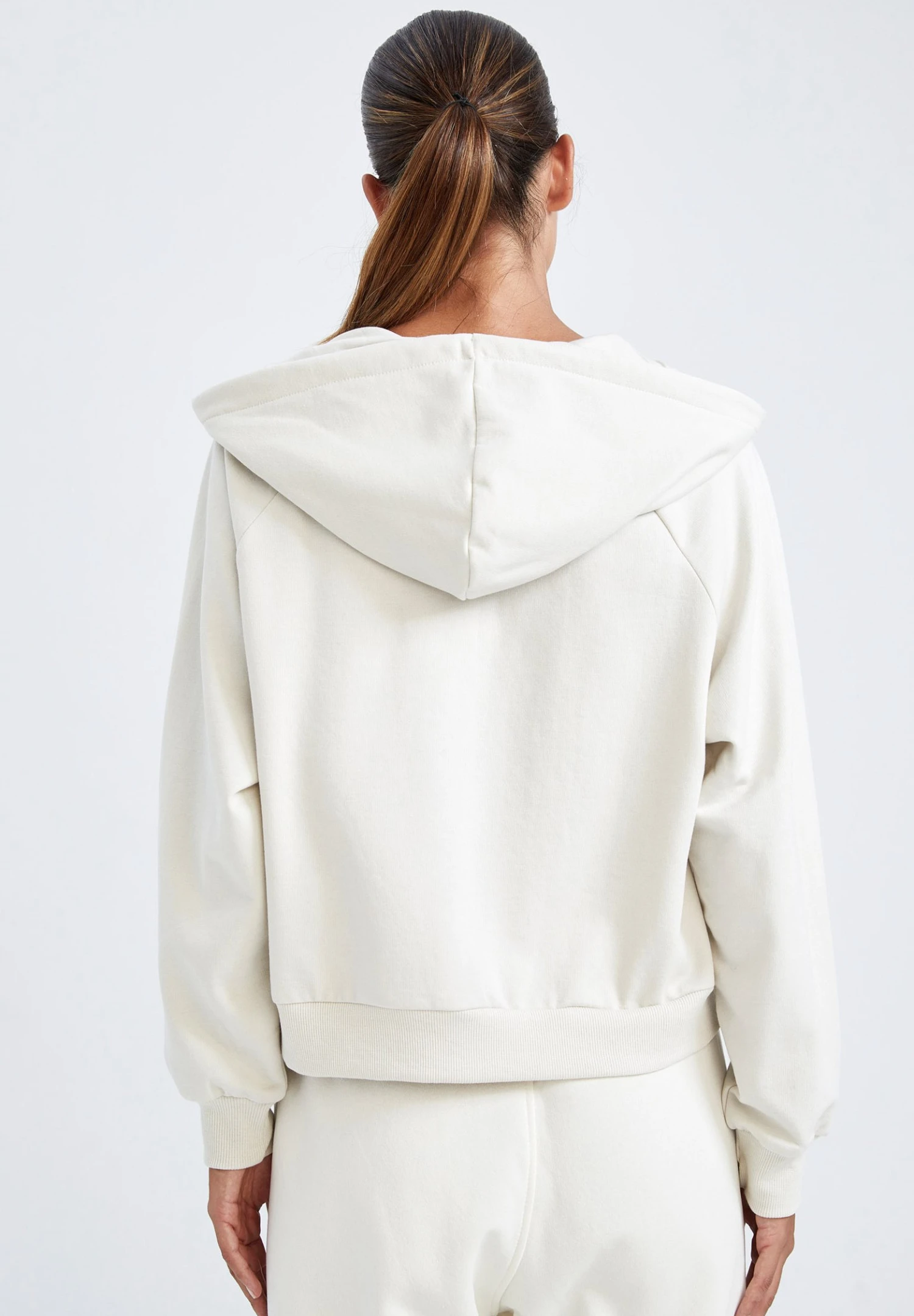 DeFacto Cover Up- Sweater Met Rits - Beige 5 DeFacto Cover Up- Sweater Met Rits - Beige - Afbeelding 3