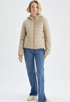 DeFacto Regular Fit - Winterjas - Beige -DeFacto 0de0fc383ad646598612168bdbb63229