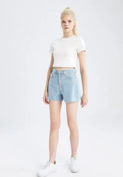 DeFacto Mom Fit - Jeansshort - Blue 7 DeFacto Mom Fit - Jeansshort - Blue -DeFacto 100d3d18f3144ebaa1013a4fdf56421f