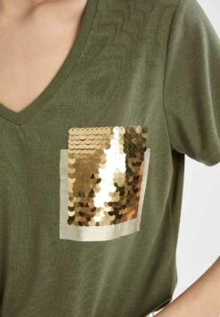 DeFacto Regular Fit - T-Shirt Print - Khaki 9 DeFacto Regular Fit - T-Shirt Print - Khaki -DeFacto 100dc6efddaa459d964671d793af3e3b