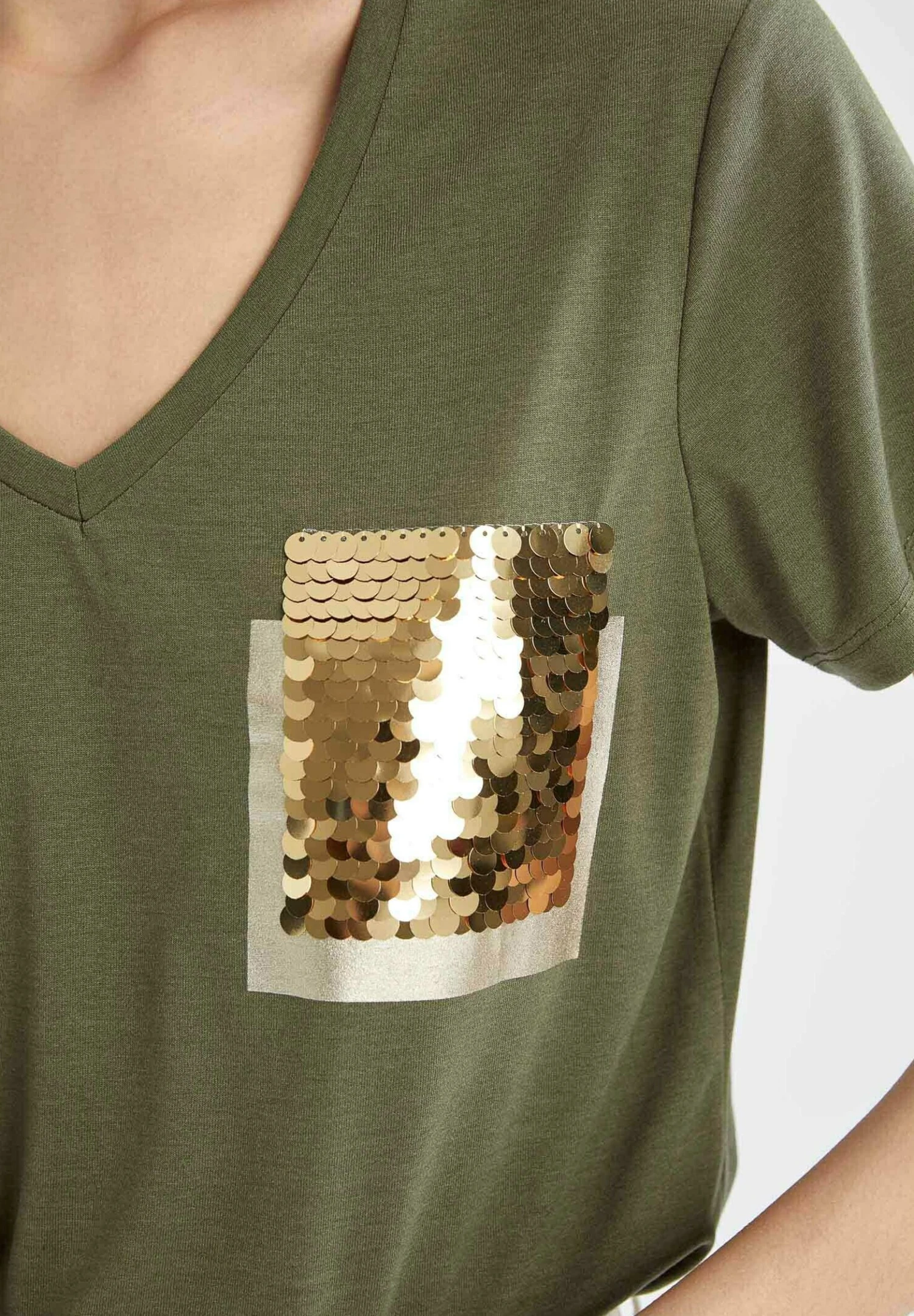 DeFacto Regular Fit - T-Shirt Print - Khaki 6 DeFacto Regular Fit - T-Shirt Print - Khaki - Afbeelding 4