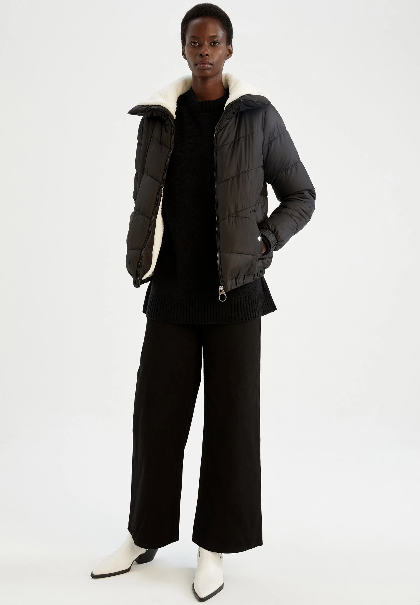 DeFacto Relax Fit- Winterjas - Black 4 DeFacto Relax Fit- Winterjas - Black - Afbeelding 2