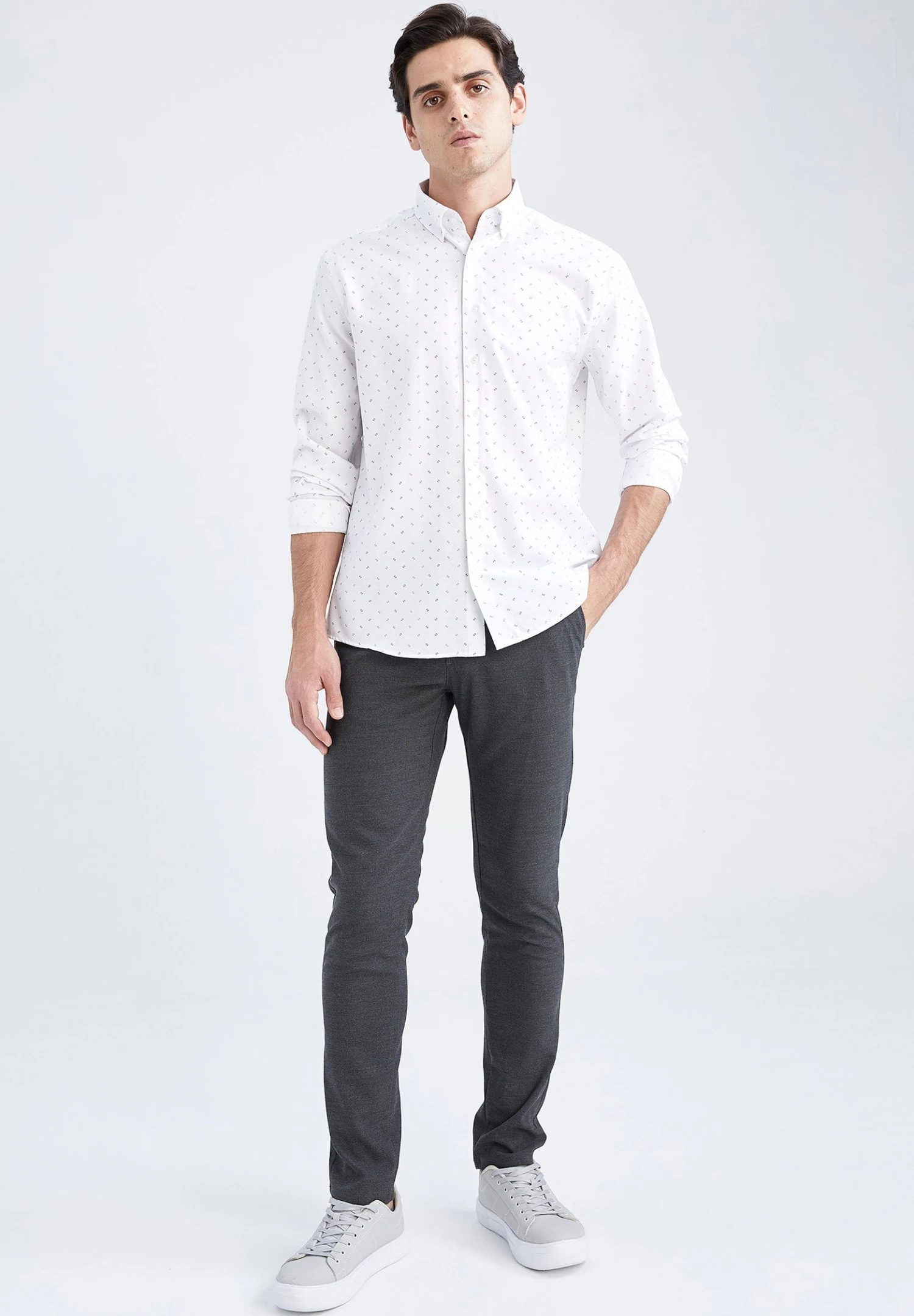 DeFacto Modern Fit- Overhemd - White 4 DeFacto Modern Fit- Overhemd - White - Afbeelding 2