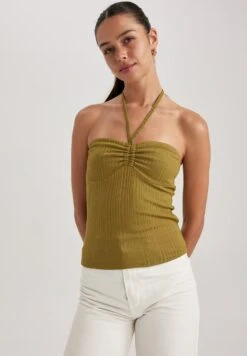DeFacto Slim Fit- Top - Khaki