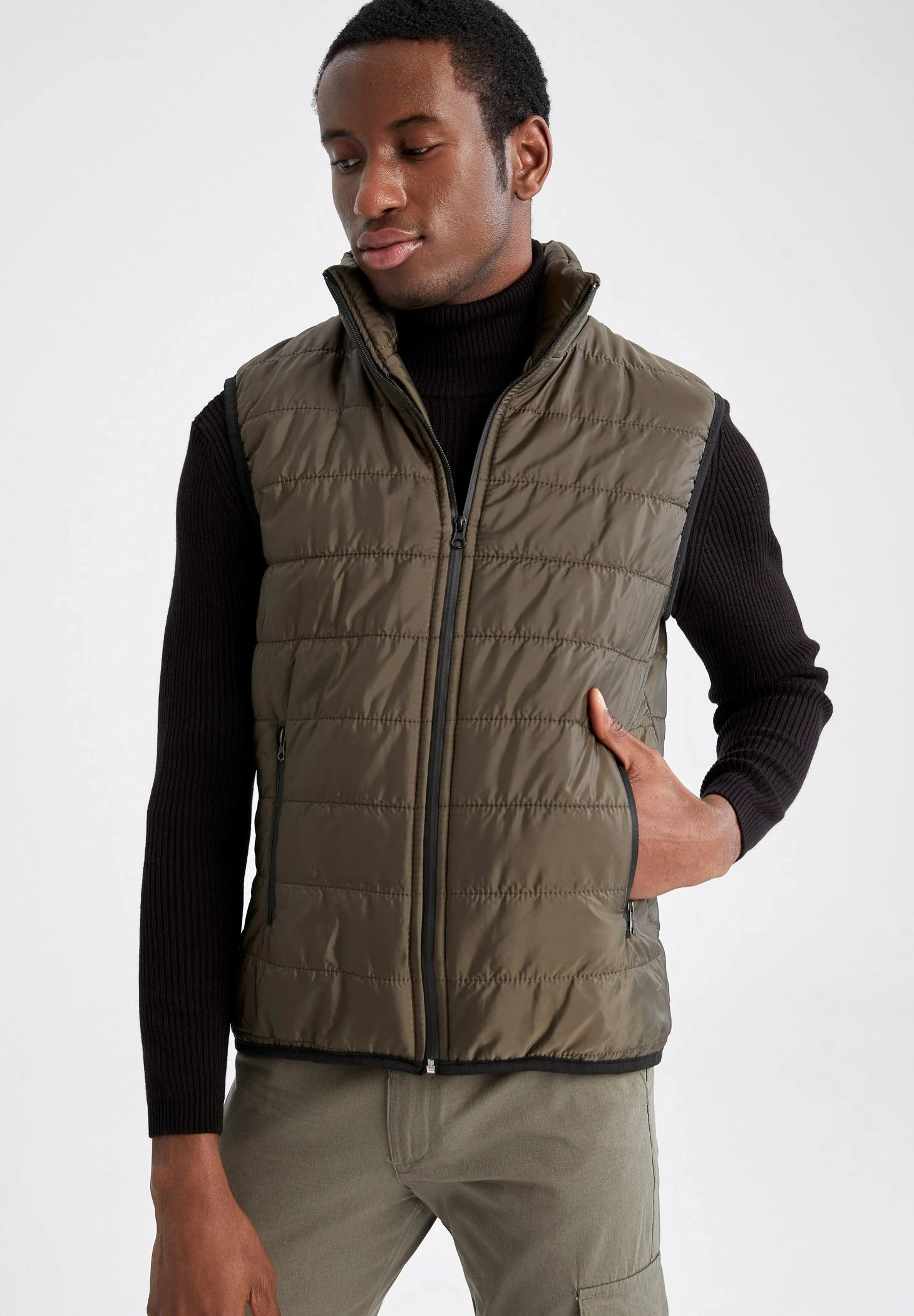 DeFacto Slim Fit- Bodywarmer - Green 3 DeFacto Slim Fit- Bodywarmer - Green
