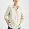 DeFacto Regular Fit - Blouse - Beige 2 DeFacto Regular Fit - Blouse - Beige -DeFacto 1343216937754c43812e1580e2aca352