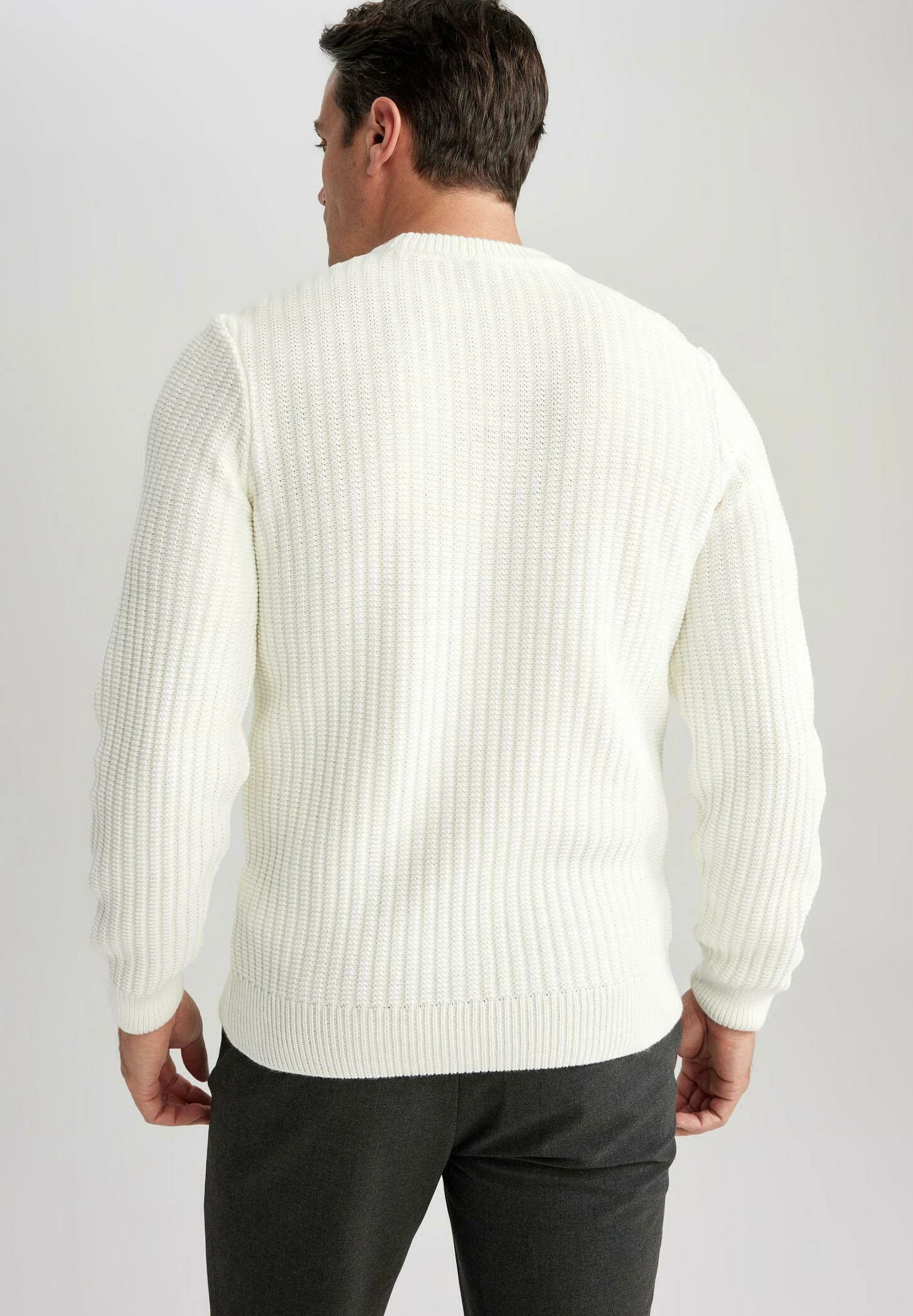 DeFacto Standart Fit - Trui - Ecru 5 DeFacto Standart Fit - Trui - Ecru - Afbeelding 3