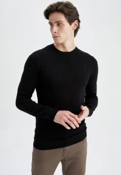 DeFacto Regular Fit - Trui - Black