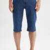 DeFacto Regular Fit - Jeansshort - Blue -DeFacto 15a31770f25b4f3598decdd93b78c474