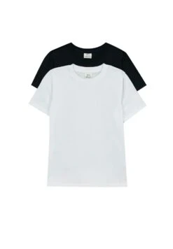 DeFacto 2 Pack Regular Fit - T-Shirt Basic - Black -DeFacto 170cefd62cf647c18a2c4247e98294d1