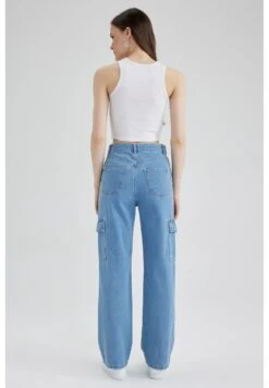 DeFacto Flared Jeans - Blue 9 DeFacto Flared Jeans - Blue -DeFacto 175f5b6236ea467a9cf9e036a6e86094