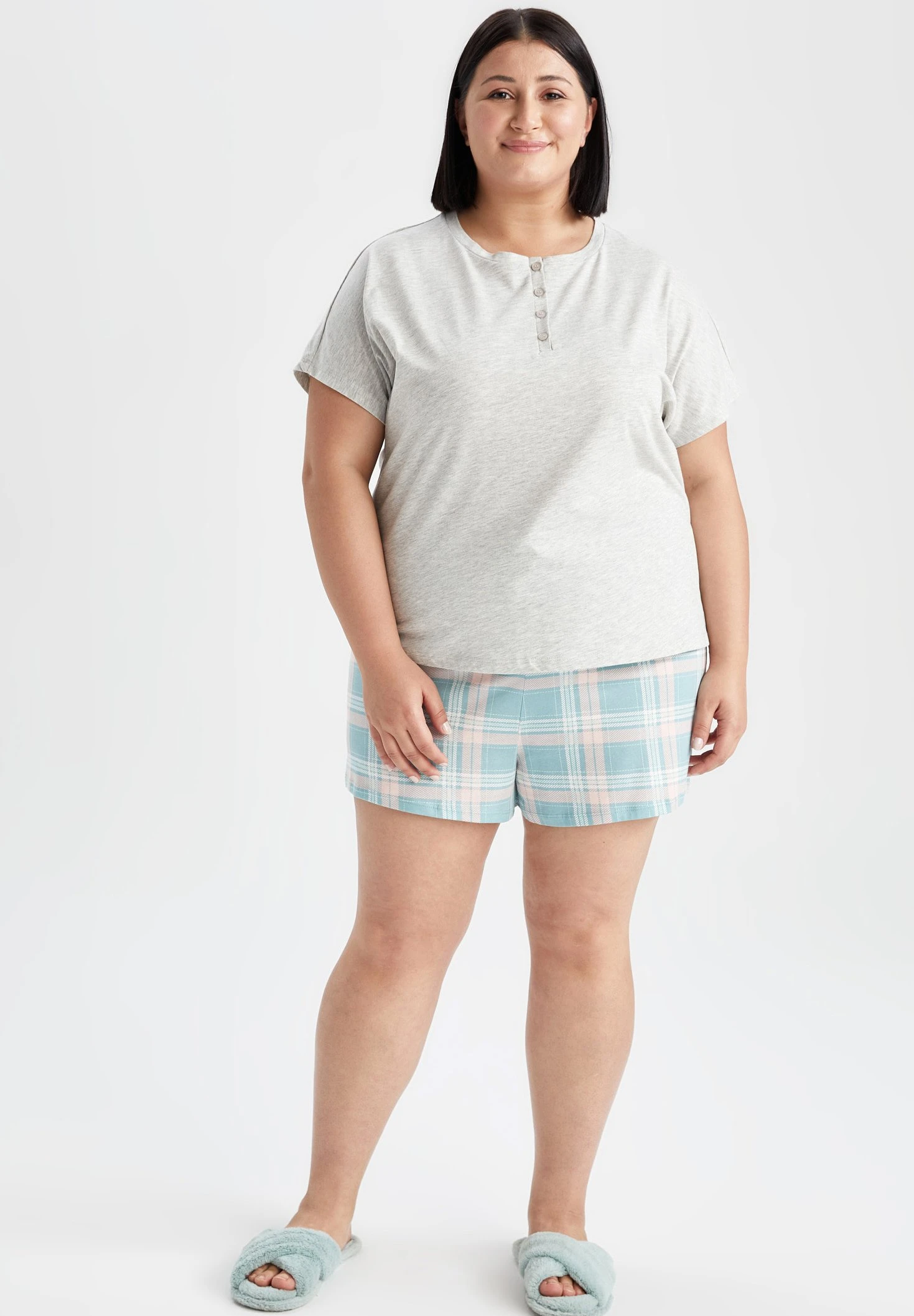 DeFacto Set - Pyjama - Grey 3 DeFacto Set - Pyjama - Grey