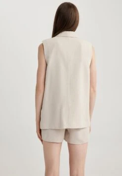 DeFacto Regular Fit- Bodywarmer - Beige -DeFacto 1833b6fdfd0a403e96355a8b4bf5960b