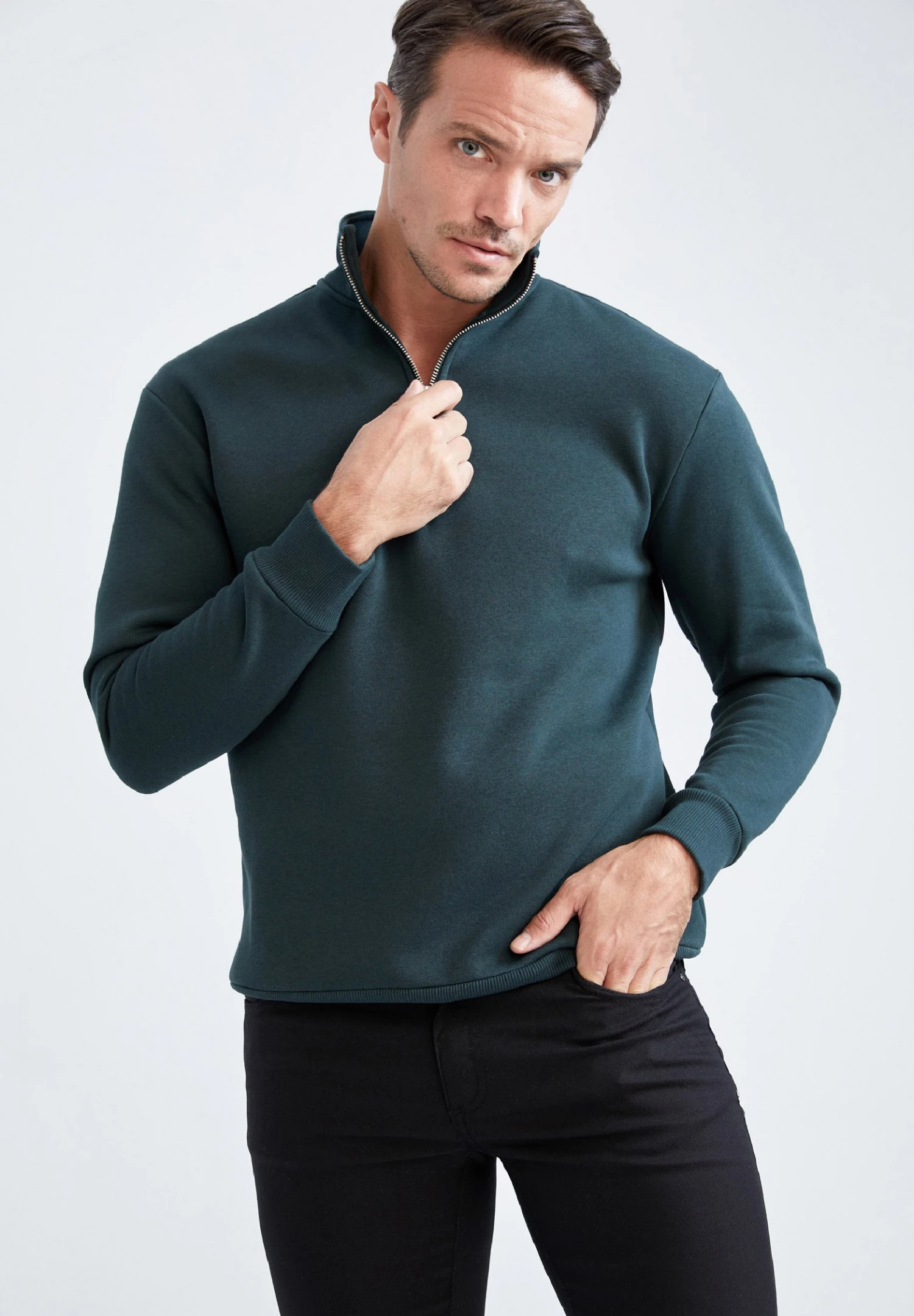 DeFacto Comfort Fit - Sweater - Green 3 DeFacto Comfort Fit - Sweater - Green