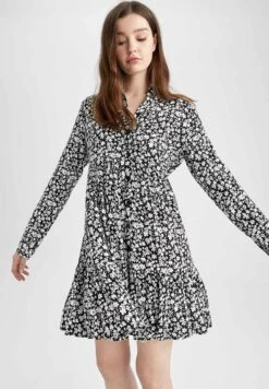 DeFacto Tiered- Blousejurk - Black