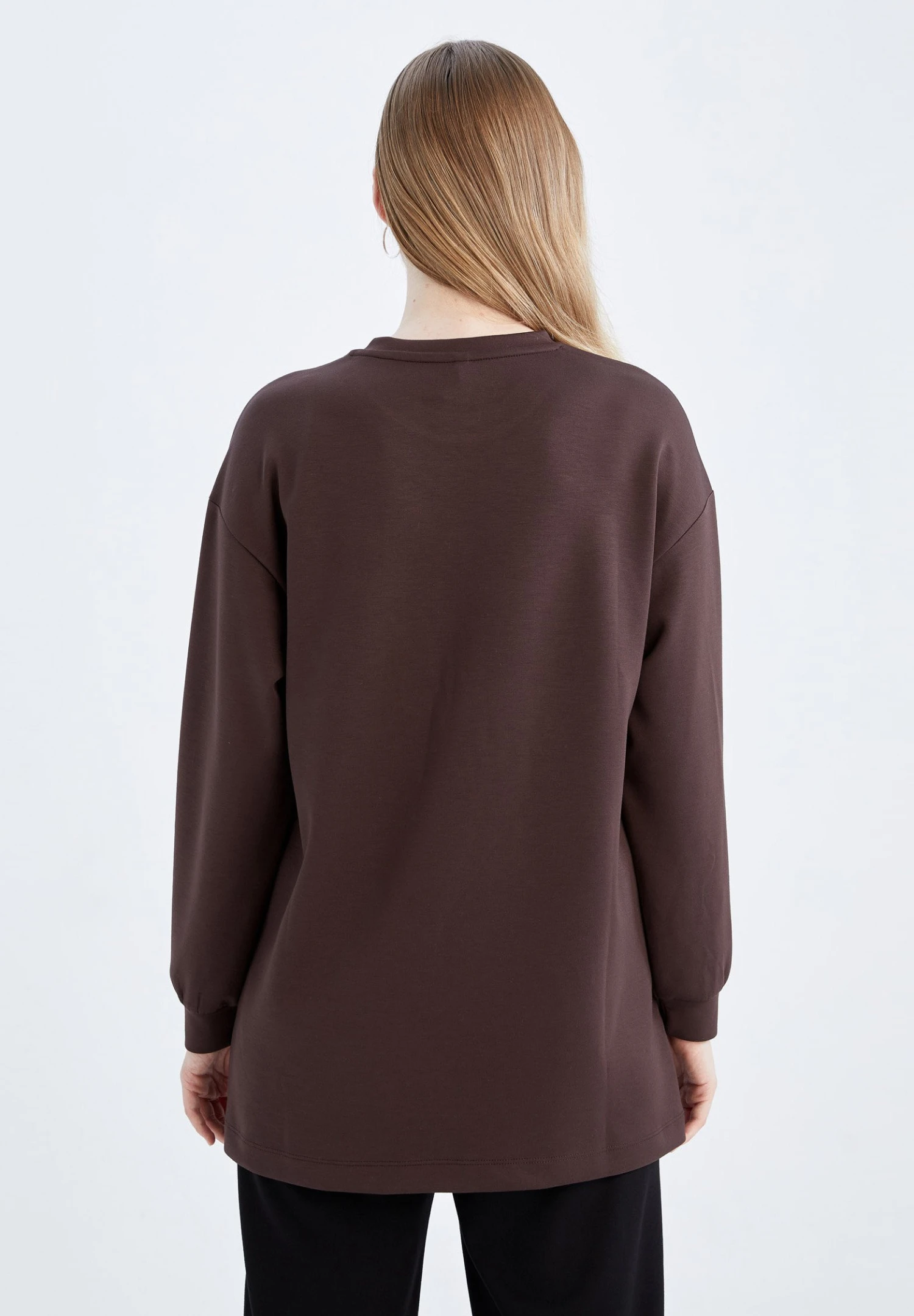 DeFacto Relax Fit T - Sweater - Brown 5 DeFacto Relax Fit T - Sweater - Brown - Afbeelding 3