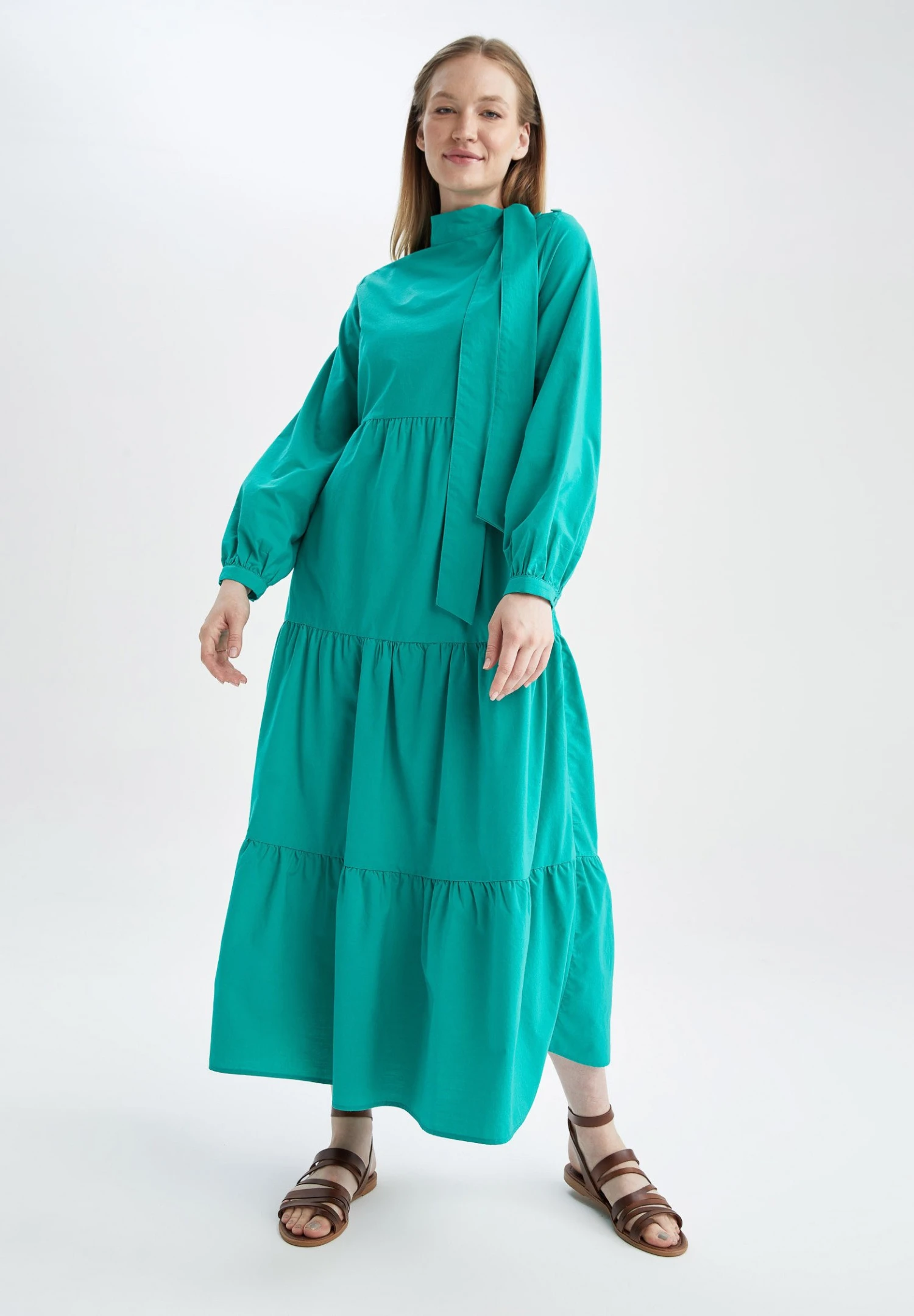 DeFacto Relax - Maxi-Jurk - Green 3 DeFacto Relax - Maxi-Jurk - Green