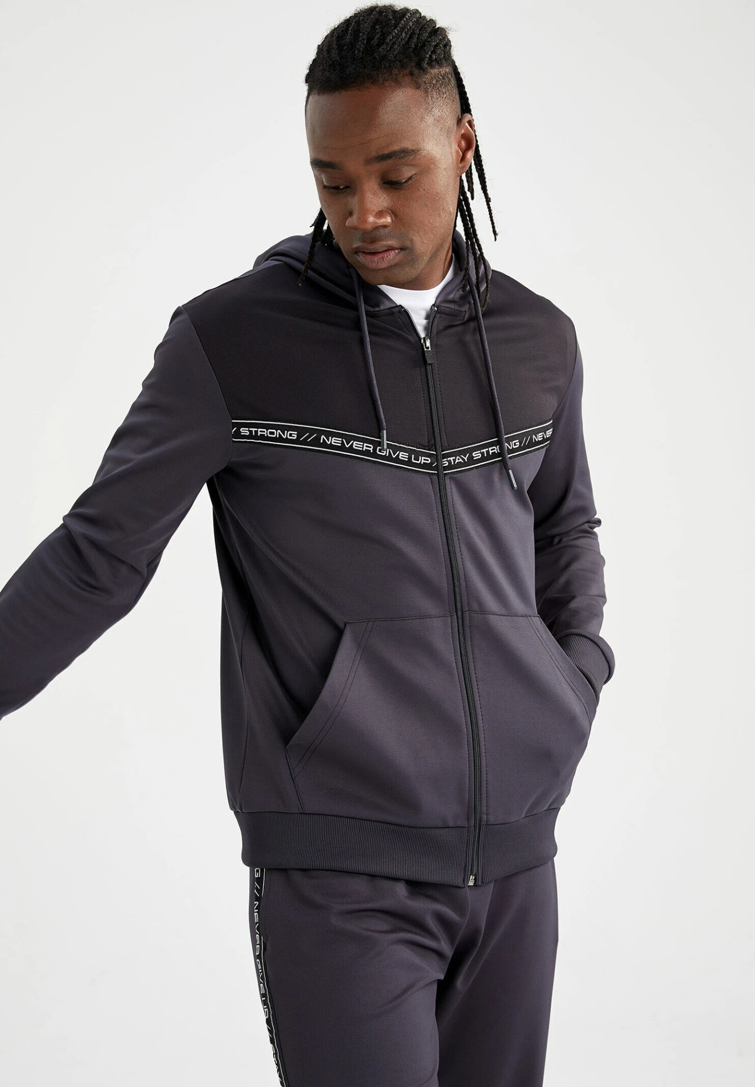 DeFacto Slim Fit - Sweater Met Rits - Anthracite 7 DeFacto Slim Fit - Sweater Met Rits - Anthracite - Afbeelding 5