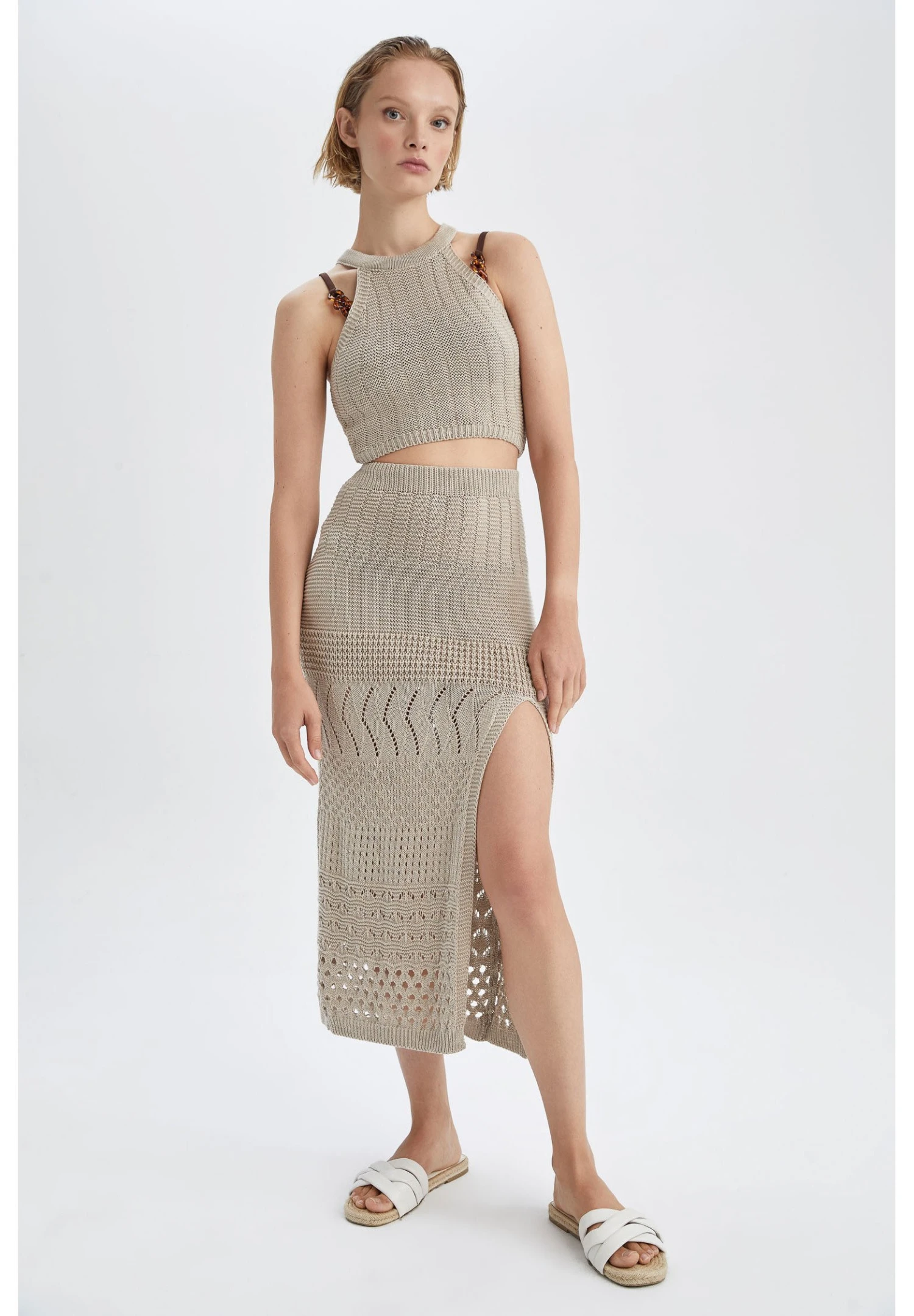 DeFacto Regular Fit- Strandaccessoire - Beige 4 DeFacto Regular Fit- Strandaccessoire - Beige - Afbeelding 2