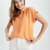 DeFacto Regular Fit - Overhemdblouse - Orange -DeFacto 1bc9e061e6904b9aa9a2f90488b8c4e6