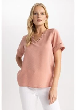 DeFacto Regular Fit- T-Shirt Basic - Bordeaux