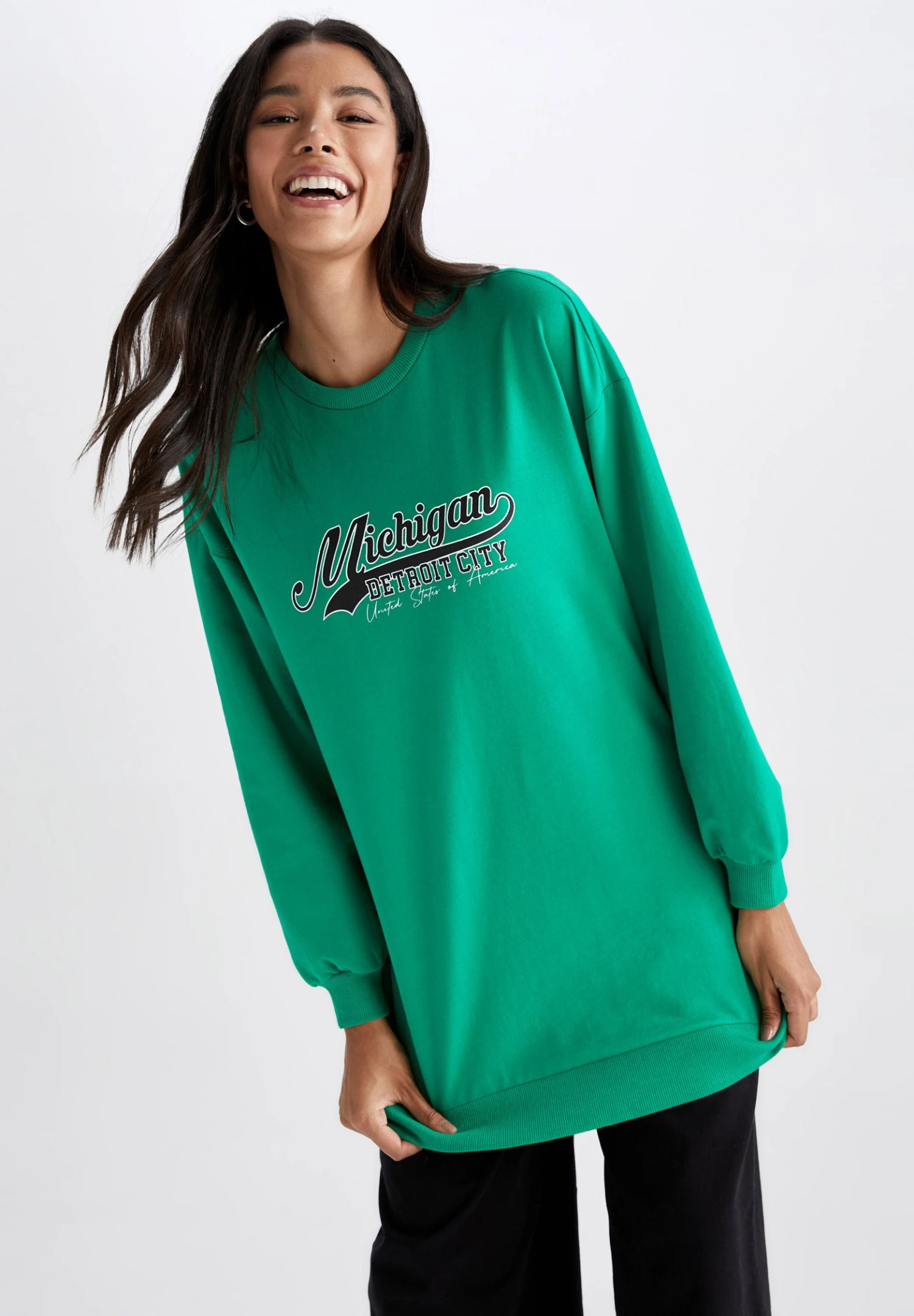 DeFacto Relax Fit - Sweater - Green 3 DeFacto Relax Fit - Sweater - Green