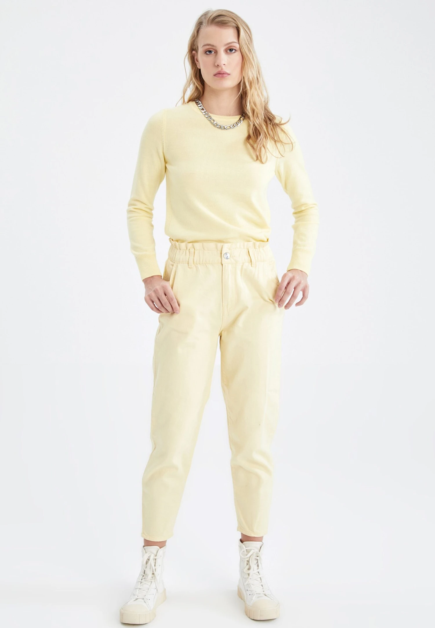 DeFacto Regular Fit- Trui - Yellow 4 DeFacto Regular Fit- Trui - Yellow - Afbeelding 2