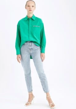 DeFacto Relax Fit- Overhemdblouse - Green -DeFacto 1cd8463d4a4245eebcc60b826e5fa4bb